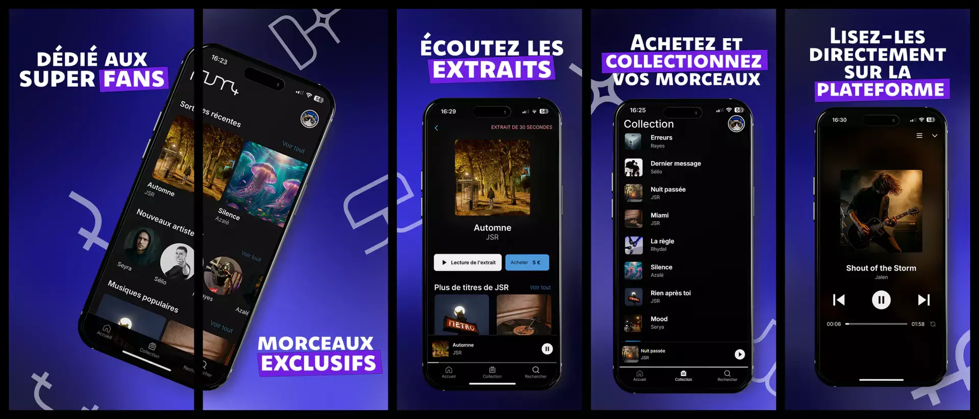 Plateforme de musiques exclusives artistes/superfans