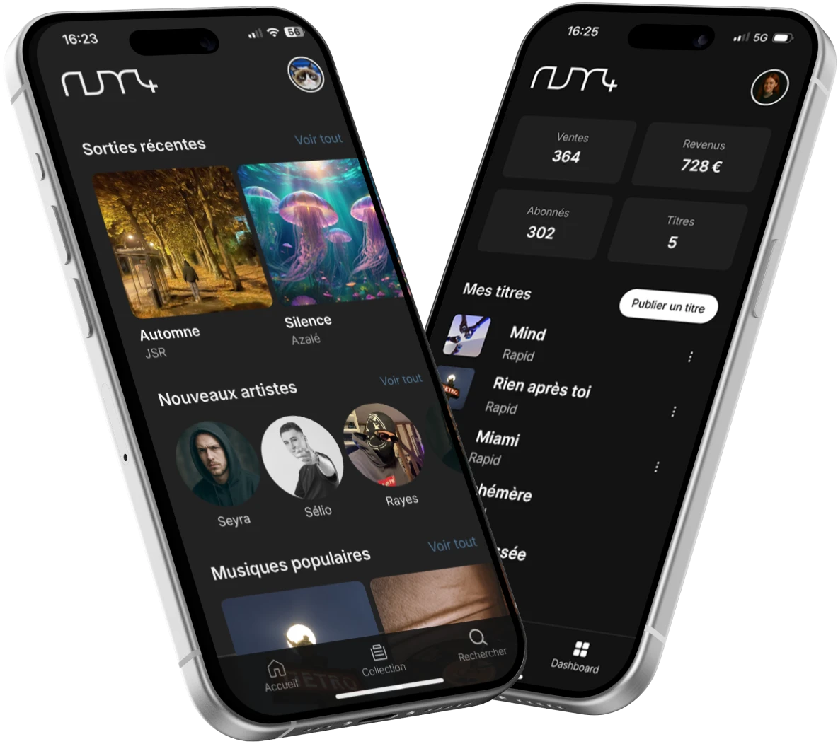 Plateforme de musiques exclusives artistes/superfans